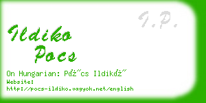 ildiko pocs business card